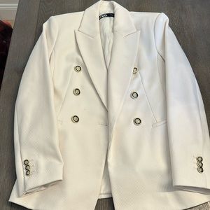 Zara white blazer ,XS